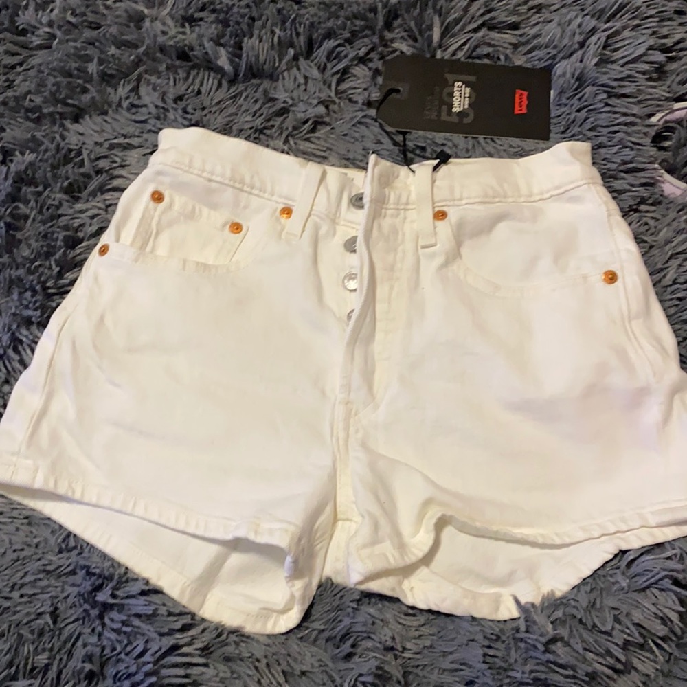 Brand new white Levi shorts , mint condition
